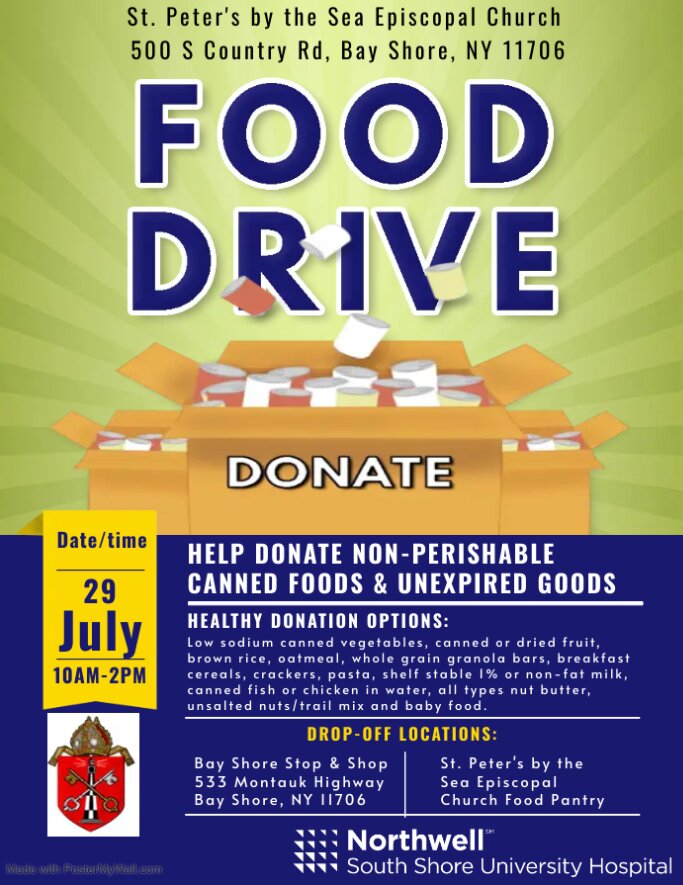 st Peter's food drive flyer